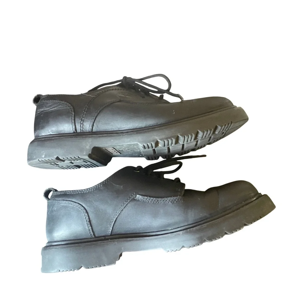 Timberland Mens Black Leather Waterproof Rugged Oxford Shoes Size 10 Rugged